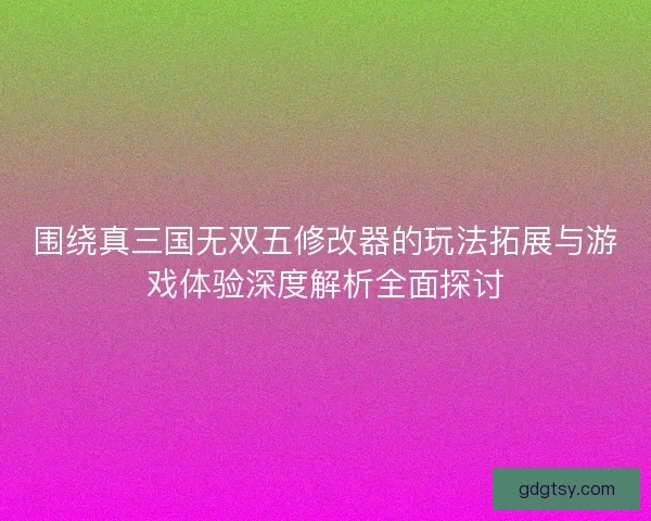 围绕真三国无双五修改器的玩法拓展与游戏体验深度解析全面探讨