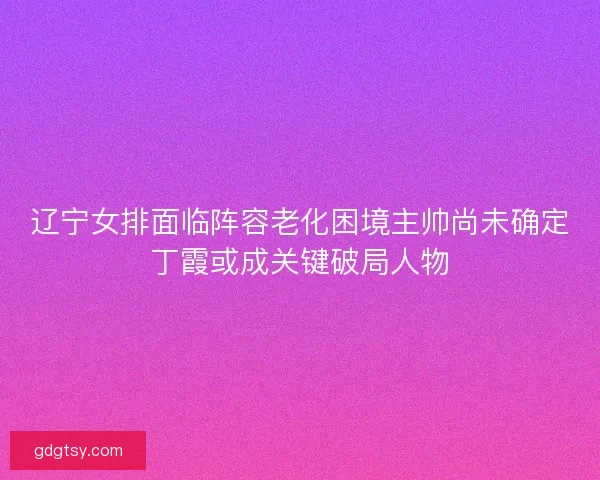 辽宁女排面临阵容老化困境主帅尚未确定丁霞或成关键破局人物