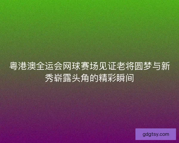 粤港澳全运会网球赛场见证老将圆梦与新秀崭露头角的精彩瞬间