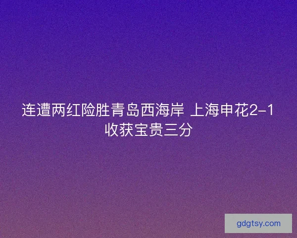 连遭两红险胜青岛西海岸 上海申花2-1收获宝贵三分
